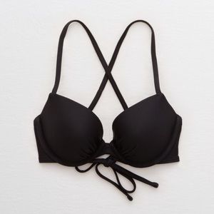 Aerie Black Push up Bikini Top